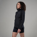 Black Montane Women's Protium CP Hooded Fleece Jacket Model Front FPCPHBLA