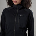 Black Montane Women's Protium CP Hooded Fleece Jacket Model 4 FPCPHBLA