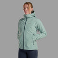 Sea Mist Montane Women's Phase Lite Waterproof Jacket Model 4 FPLJASEA