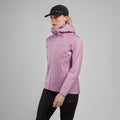 Allium Montane Women's Phase Nano Waterproof Jacket Model Front FPNJAALM