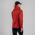 Saffron Red Montane Women's Phase Nano Waterproof Jacket Model Back FPNJASAF
