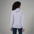 Lilac Haze Montane Women's Protium Lite Hooded Fleece Jacket Model Back FPOLHLIL