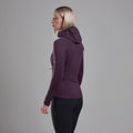 Mulberry Montane Women's Protium Hooded Fleece Jacket Model Back FPRHOMUL