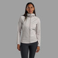 Oyster Montane Women's Protium Hooded Fleece Jacket Model Front FPRHOOYS