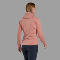 Pink Clay Montane Women's Protium Hooded Fleece Jacket Model Back FPRHOPCL