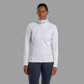 Powder Montane Women's Protium Hooded Fleece Jacket Model Front FPRHOPOW
