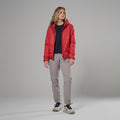 Hot Chilli Red Montane Women's Prism Hooded Insulated Jacket Model 3 FPRJHHOT