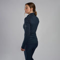 Eclipse Blue Montane Women's Protium Lite Pull On Fleece Model Back FPRLPECL