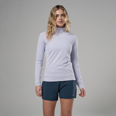 Lilac Haze Montane Women's Protium Lite Pull On Fleece Front FPRLPLIL