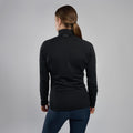 Black Montane Women's Protium Fleece Jacket Model Back FPRMJBLA