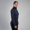 Eclipse Blue Montane Women's Protium Fleece Jacket Model Front FPRMJECL