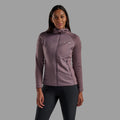 Moonscape Montane Women's Sirocco Lite Hooded Insulated Jacket Model Front FSILHMOO