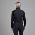 Black Montane Women's Sirocco Lite Insulated Jacket Model Back FSILJBLA