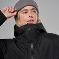 Black Montane Women's Spirit Long Insulated Waterproof Jacket Model 6 FSLIJBLA