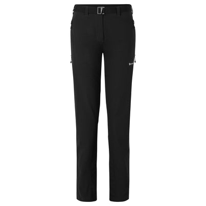 Black Montane Women's Terra Stretch Trousers Front FSTPRBLA