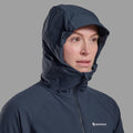 Eclipse Blue Montane Women's Tenacity Hooded Softshell Jacket Model 4 FTENHECL