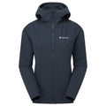 Eclipse Blue Montane Women's Tenacity Hooded Softshell Jacket Front FTENHECL