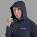 Eclipse Blue Montane Women's Tenacity Nano Hooded Softshell Jacket Model 4 FTNNHECL