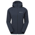 Eclipse Blue Montane Women's Tenacity Nano Hooded Softshell Jacket Front FTNNHECL