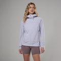 Lilac Haze Montane Women's Tenacity Nano Hooded Softshell Jacket Model Front FTNNHLIL