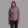 Moonscape Montane Women's Tenacity Nano Hooded Softshell Jacket Model Front FTNNHMOO