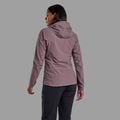 Moonscape Montane Women's Tenacity Nano Hooded Softshell Jacket Model Back FTNNHMOO