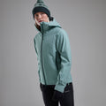 Sea Mist Montane Women's Torren Waterproof Jacket Model 7 FTOJASEA