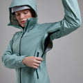 Sea Mist Montane Women's Torren Waterproof Jacket Model 9 FTOJASEA