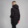 Black Montane Women's Tundra Hooded Down Jacket Model 3 FTUNHBLA
