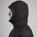 Black Montane Women's Tundra Hooded Down Jacket Model 6 FTUNHBLA