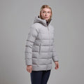Oyster Montane Women's Tundra Hooded Down Jacket Model Front FTUNHOYS