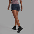 Eclipse Blue Montane Women's Volantis 4" Shorts Model Back FVO4SECL