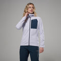 Lilac Haze Montane Women's Zepher Hooded Fleece Jacket Model Front FZEPHLIL