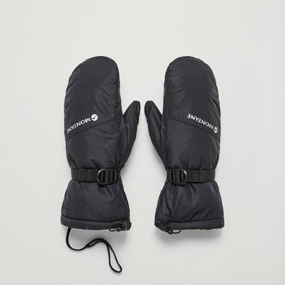 Black Montane Extreme Insulated Mittens Front GEXTMBLA