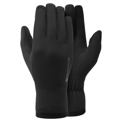 Black Montane Fury Fleece Gloves Front GFURYBLA
