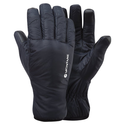 Black Montane Men's Respond Insulated Gloves Front GRESGBLA