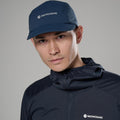Eclipse Blue Montane Caelum Cap Model Front HCAECECL