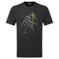 Midnight Grey Montane Men's Abstract Mountain T-Shirt Front MABTTMNG