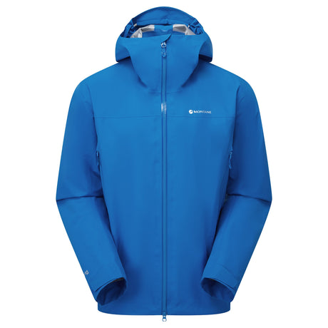 Neptune Blue Montane Men's Alta Lite Waterproof Jacket Front MALLJNEP