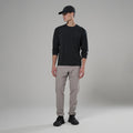 Black Montane Men's Alhena Long Sleeve Merino Blend T-Shirt Model 3 MALSTBLA