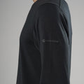 Black Montane Men's Alhena Long Sleeve Merino Blend T-Shirt Model 4 MALSTBLA