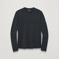 Black Montane Men's Alhena Long Sleeve Merino Blend T-Shirt Front MALSTBLA