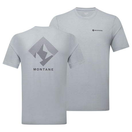 Pebble Blue Montane Men's Alhena Mountain 25 T-Shirt Front MAMTSPEB