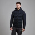 Black Montane Men's Composite Hooded Down Jacket Model Front MCOHOBLA