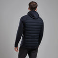 Black Montane Men's Composite Hooded Down Jacket Model Back MCOHOBLA