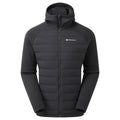 Black Montane Men's Composite Hooded Down Jacket Front MCOHOBLA