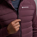 Dark Garnet Montane Men's Composite Hooded Down Jacket Model 4 MCOHODGA