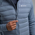 Stone Blue Montane Men's Composite Hooded Down Jacket Model 4 MCOHOSTB