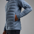 Stone Blue Montane Men's Composite Hooded Down Jacket Model 5 MCOHOSTB