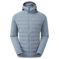 Stone Blue Montane Men's Composite Hooded Down Jacket Front MCOHOSTB